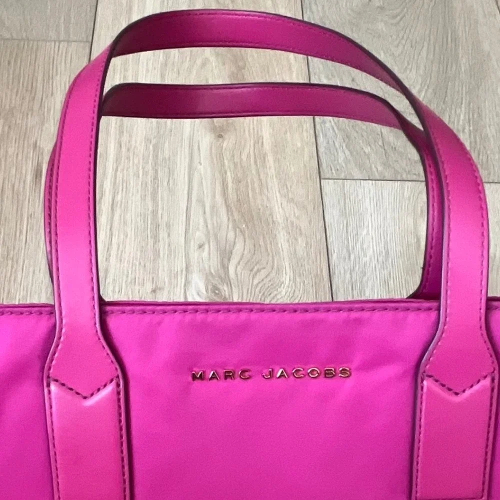 Marc Jacobs NWOT Wingman Nylon Tote in Pink w/Gold Hardware.